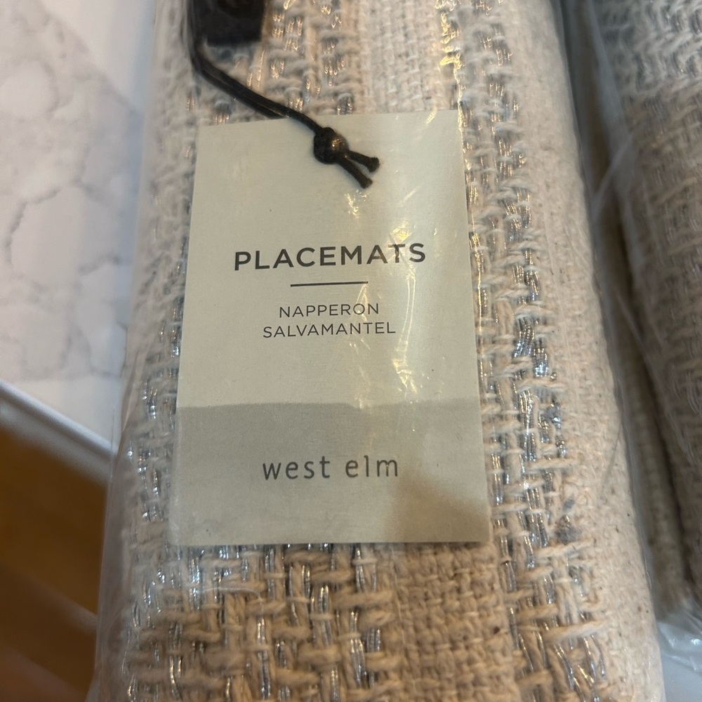 West elm Woven Metallic Placemats set of 14